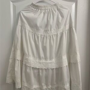 Elegant White A-Line Skirt